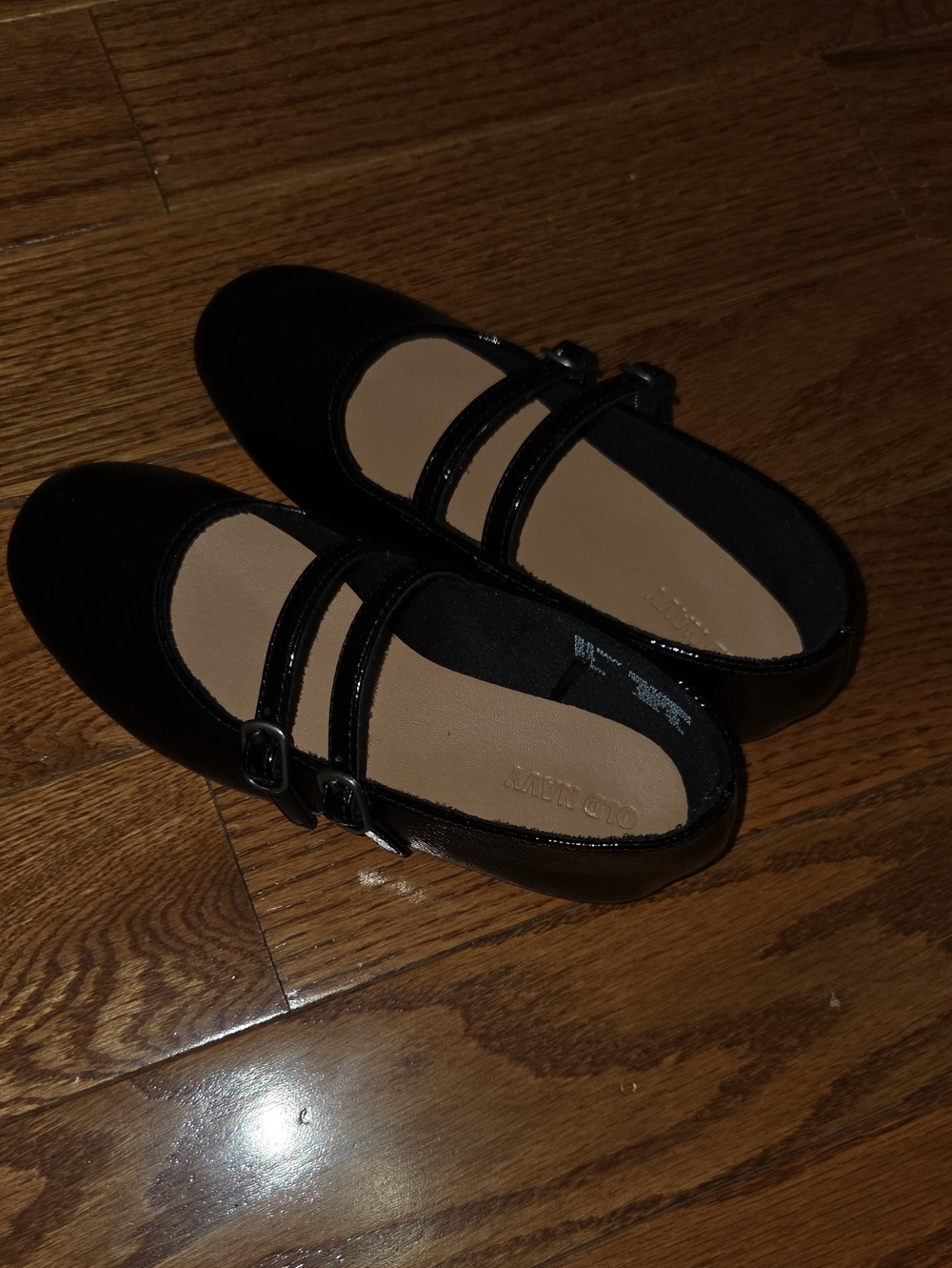 Old Navy Black Double-Strap Mary Jane Flats